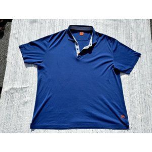 Sam Malouf Shirt 2 Extra Large Blue Polo Emboldened Logo Sport Fit Adult Mens